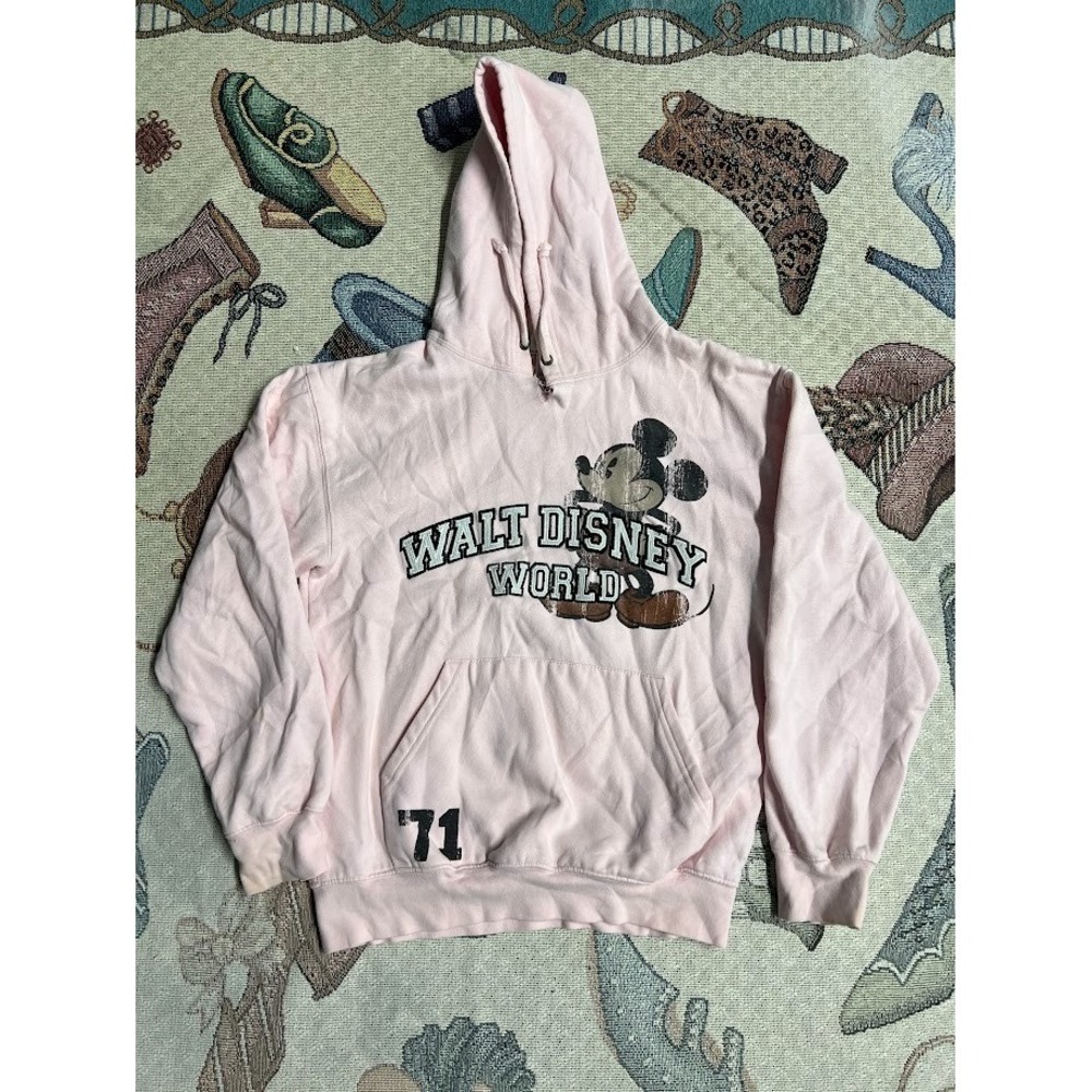 Walt Disney World Mickey Mouse Pullover Hoodie Pink Size XS
